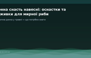 Донна снасть навесні: оснастки та наживки для мирної риби