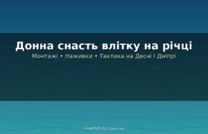 Донна снасть влітку: монтажі, наживки та тактика ловлі на річках України