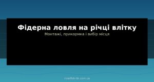 Фідерна ловля на річці влітку: монтажі, прикормка і вибір місця